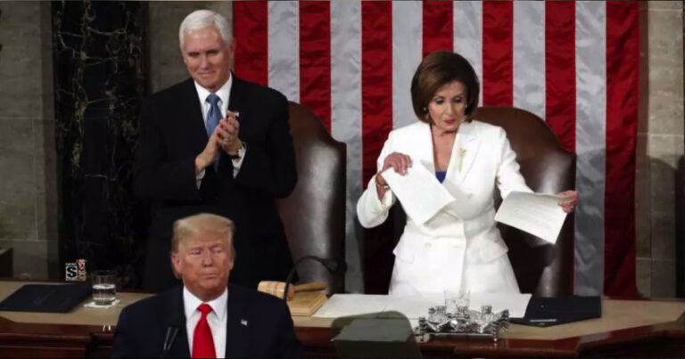 Nancy Pelosi Indicted for Shredding State of the Union Speech